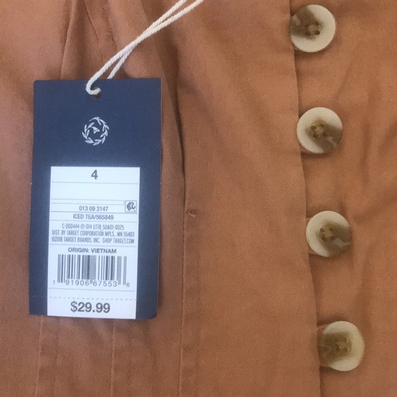 NWT Universal Thread Button Front Iced Tea Brown Jumpsuit - Picture 3 of 9